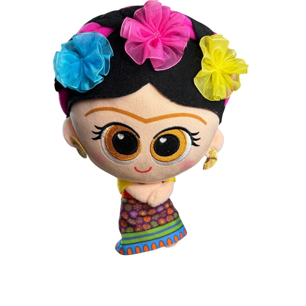 Amparin Frida Kahlo Plush Doll Artist Floral Crown 8 Inch Stuffed Toy Kids